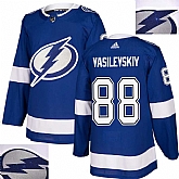 Lightning #88 Vasilevskiy Blue With Special Glittery Logo Adidas Jersey,baseball caps,new era cap wholesale,wholesale hats
